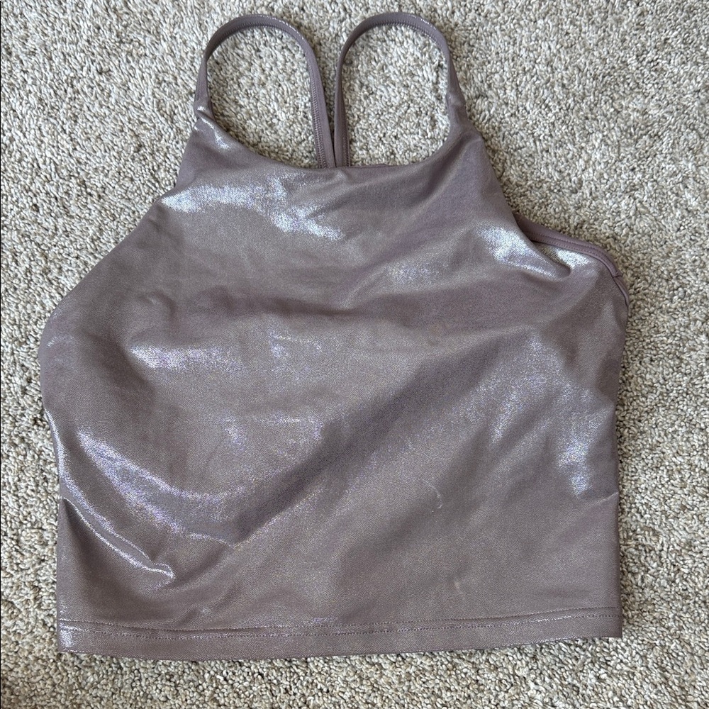 Old Navy Shimmering Mauve/Tan Women's Bra/crop tank sz medium